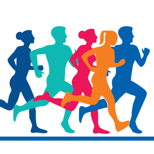 Image of people running